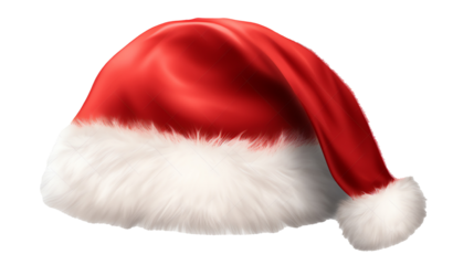 a red and white santa hat