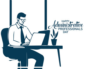 Administrative Professionals Day, Secretaries Day or Admin Day. Holiday concept. Template for background, banner, card, poster, t-shirt with text inscription