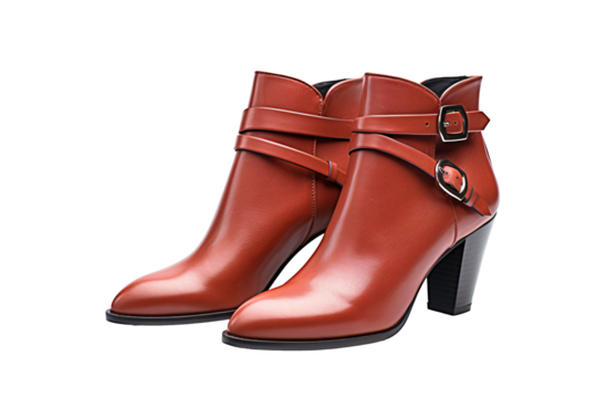 a pair of red boots