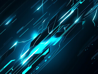 A blue background with lightning, abstract blue lightning sparks effects anime cartoon style background