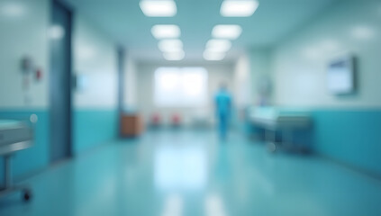Fototapeta premium Blurred interior of hospital - abstract medical background, Medical Background, hospital Background