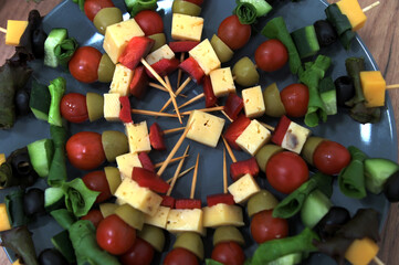 light sandwich snacks on the table