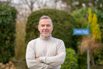 Confident Man in Natural Setting