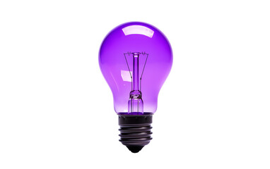 a purple light bulb on a white background