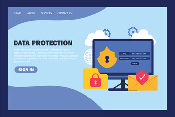 Data Protection and Cyber Security. Web Landing Page Design