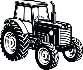 Tractor isolated on white background