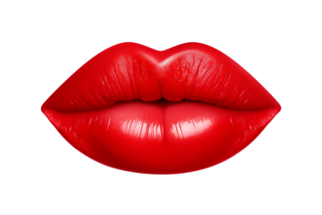a close up of a red lips