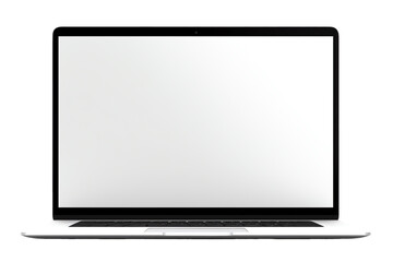 a laptop with a blank screen