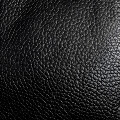 Close-up Photograph of Black Pebbled Leather Texture
