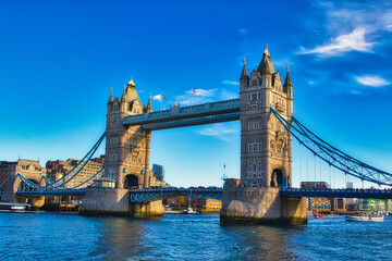Tower Bridge over the River Thames, London
