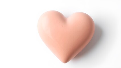 Obraz premium pink heart isolated on white
