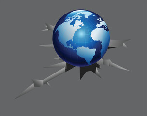 creative world map design vector