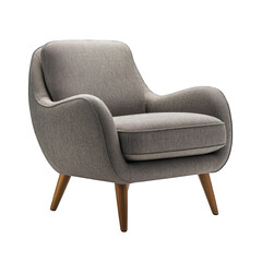 Naklejka premium Modern Grey Modern armchair isolated on transparent background