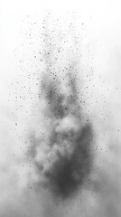 Abstract Black and White Dust Explosion