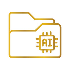 Ai Folder Gradient icon , vector, pixel perfect, illustrator file
 