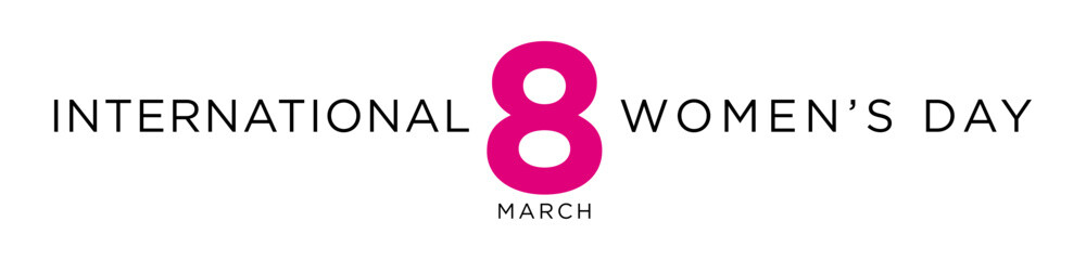 International Women's Day black vector brush calligraphy banner, #AccelerateAction, IWD 2025