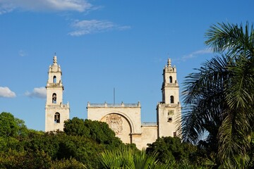 Mérida Cathedral on the Plaza Mayor in Merida in Yucatan Mexico