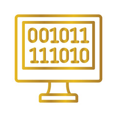 Binary Code Gradient icon , vector, pixel perfect, illustrator file 
