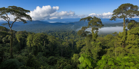 Obraz premium clouds over the forest