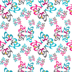 Bright abstract geometric seamless pattern in graffiti style. Quality vector illustration for your design (29).eps