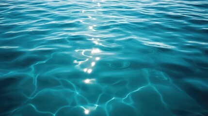 Obraz premium Serene Teal Waters Sunlit Surface Texture