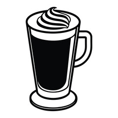 latte glass silhouette 