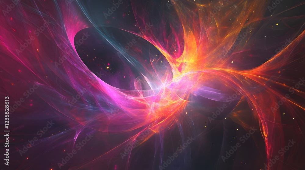 Poster Abstract Fractal Art with Dynamic Patterns
