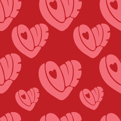 Endless Valentine Heart Seamless Pattern, Valentine Day  Seamless Pattern, Background