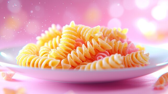 rench pasta cookies in different bright colors 