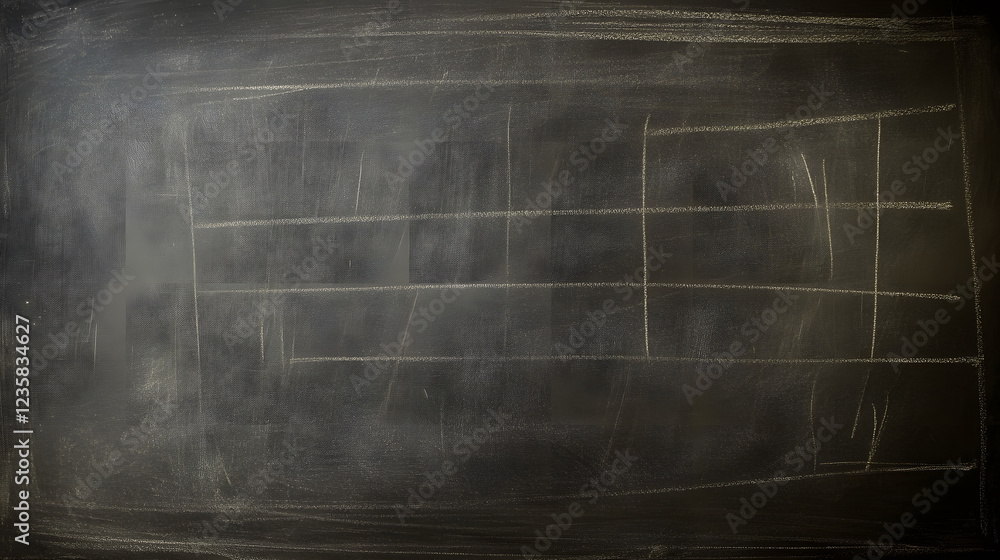 Aufkleber Blank chalkboard or blackboard background with dark grungy and textured surface  Clean minimalistic layout for education learning school or design concepts  Vintage or retro style with copy space
