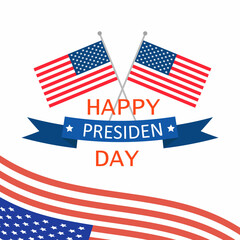 Happy President’s Day Banner – Patriotic Design with American Flag