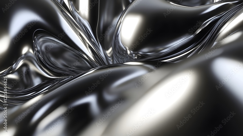 Aufkleber Captivating Abstract Liquid Flow Distortion Digital Art Backdrop for Visual Design Projects  Mesmerizing dynamic and visually stunning digital with fluid motion curve