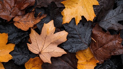Autumn leaves ground background fall nature