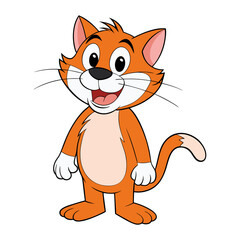Obraz premium a cute cat funny cartoon character design image