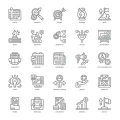 Corporate Strategy Icon pack for your website, mobile, presentation, and logo design. Corporate Strategy Icon outline design. Vector graphics illustration and editable stroke.