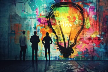 Obraz premium Creative Brainstorming Session in Strategy Room