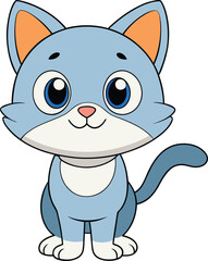 a cute cat funny cartoon character design image