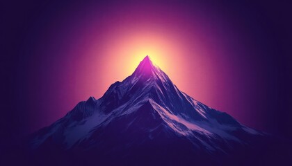 Fototapeta premium Majestic Mountain Peak Sunrise Purple Hues