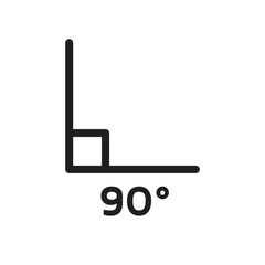 90 angle icon 