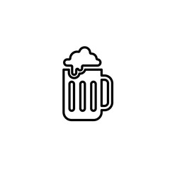 Glass of beer icon for beverage and bar drink visuals