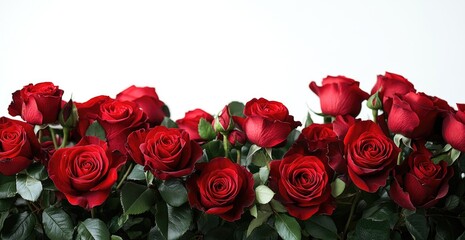 Obraz premium red rose on white background
