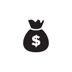 Money bag icon for wealth savings and financial transactions use