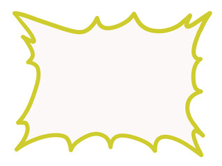 シンプルな叫ぶ吹き出し（黄色・白）