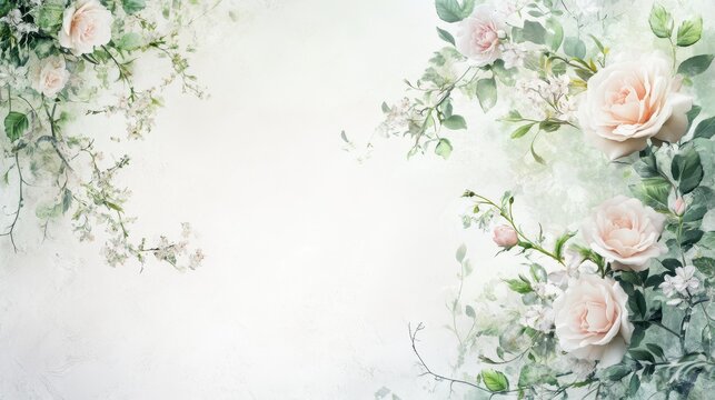 Floral Elegance Soft Pink Rose Delicate Blossom Whispering Background