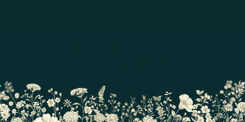 Floral Pattern Dark Background Ideal Elegant Design