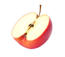 half of apple isolated on white background