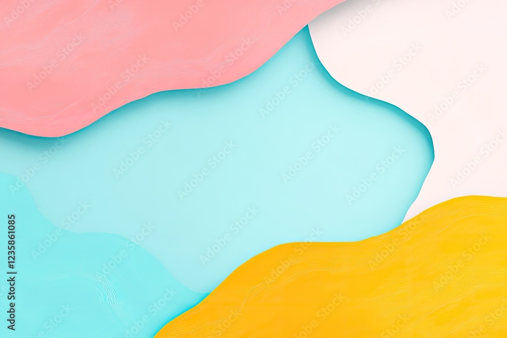 Poster vibrant abstract design featuring bold colors and dynamic shapes incorporating ample copy space to e