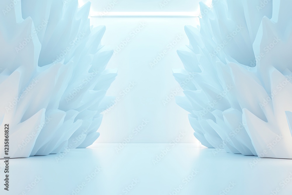 Poster artistic interpretation of cloning featuring perfectly symmetrical fractal pattern unfolding into id