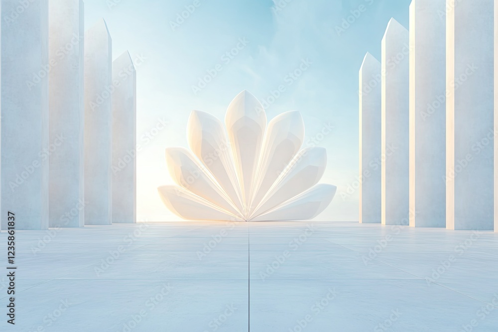 Poster artistic interpretation of cloning featuring perfectly symmetrical fractal pattern unfolding into id