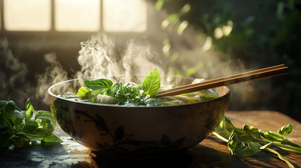 bowl of rice with chopsticks